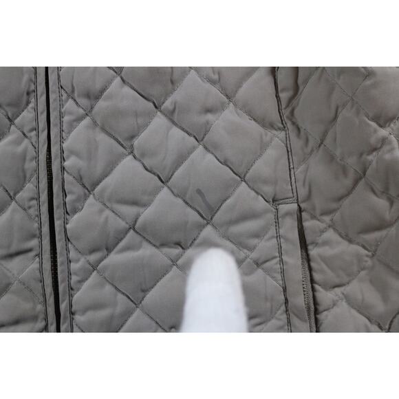 Eddie Bauer Goose Down Jacket Womens Brown Large Quilted Puffer 650 Fill Power - Picture 9 of 11